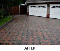 Driveway cleaning comparison - After
